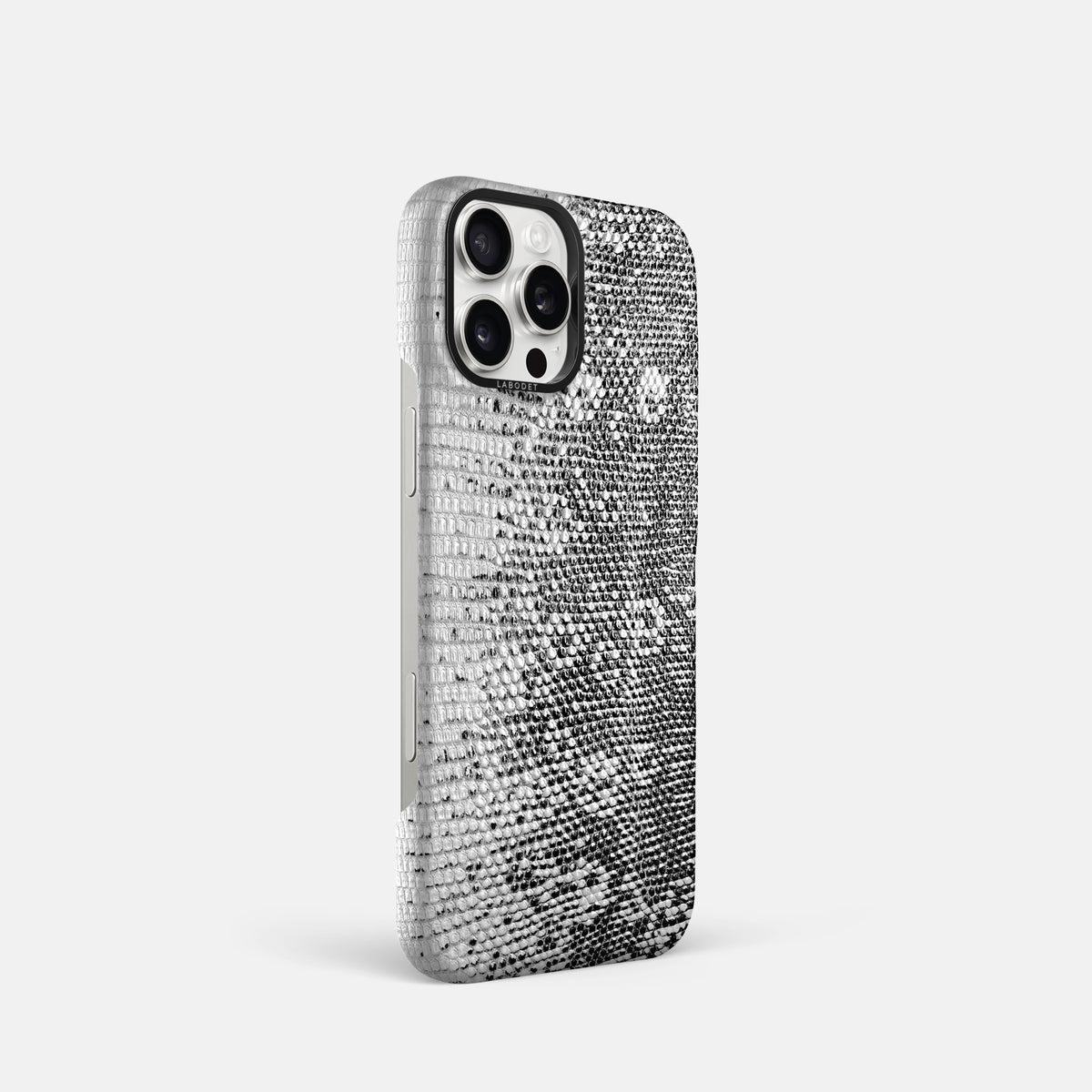 Dark iPhone 16 Pro Himalayan Lizard Classic Case with Black Metal -2 | Dark-Black