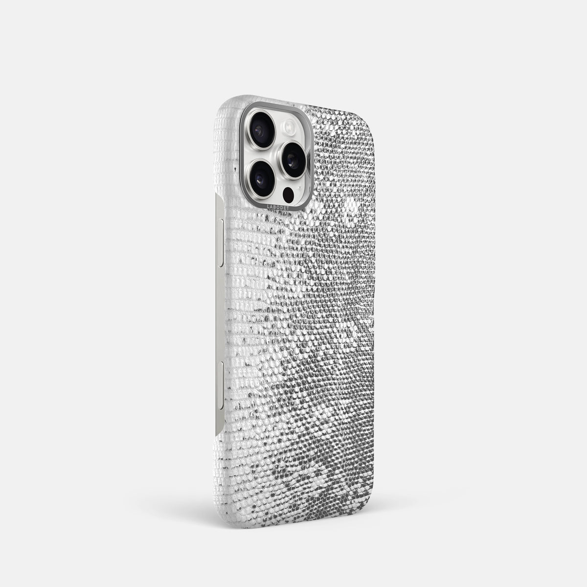 Light iPhone 16 Pro Himalayan Lizard Classic Case with Steel Metal -2 | Light-Steel