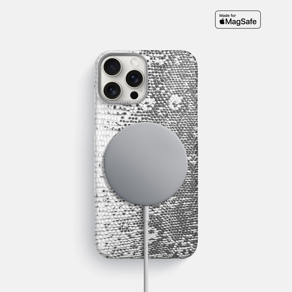 Light iPhone 16 Pro Himalayan Lizard Classic Case with Steel Metal -5 | Light-Steel