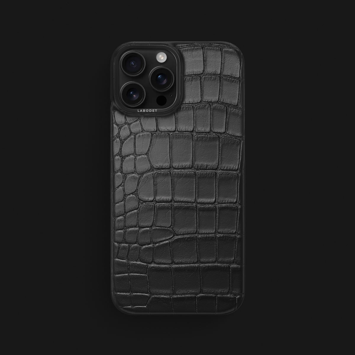 Edition-Black iPhone 16 Pro Max Classic Case Alligator with Black Metal -1 | Edition-Black-Black