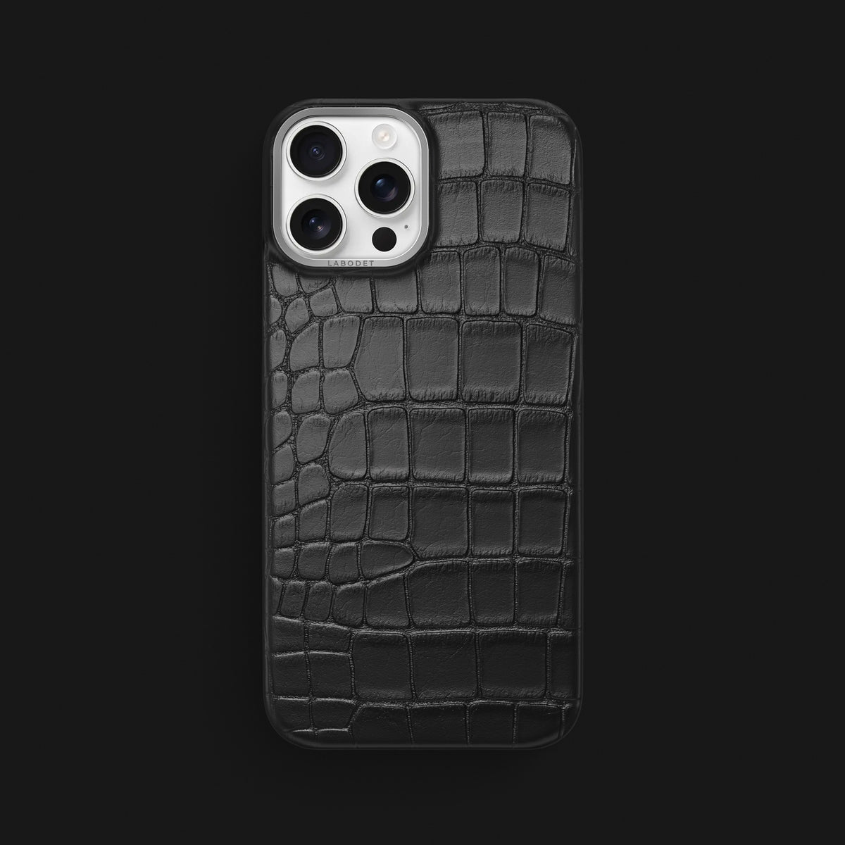 Edition-Black iPhone 16 Pro Max Classic Case Alligator with Steel Metal -1 | Edition-Black-Steel