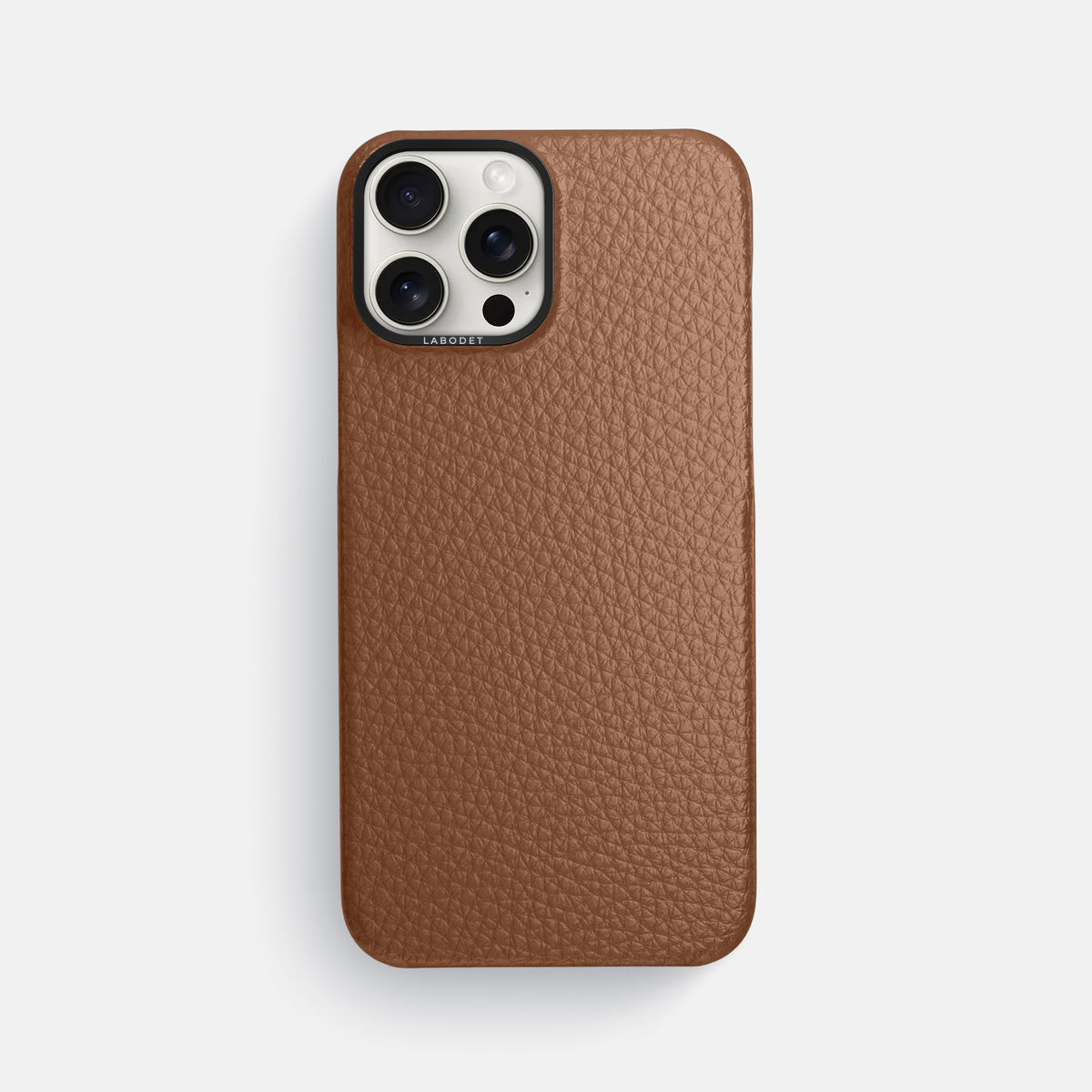 Caramel iPhone 16 Pro Max Classic Case Calf with Black Metal -1 | Caramel-Black