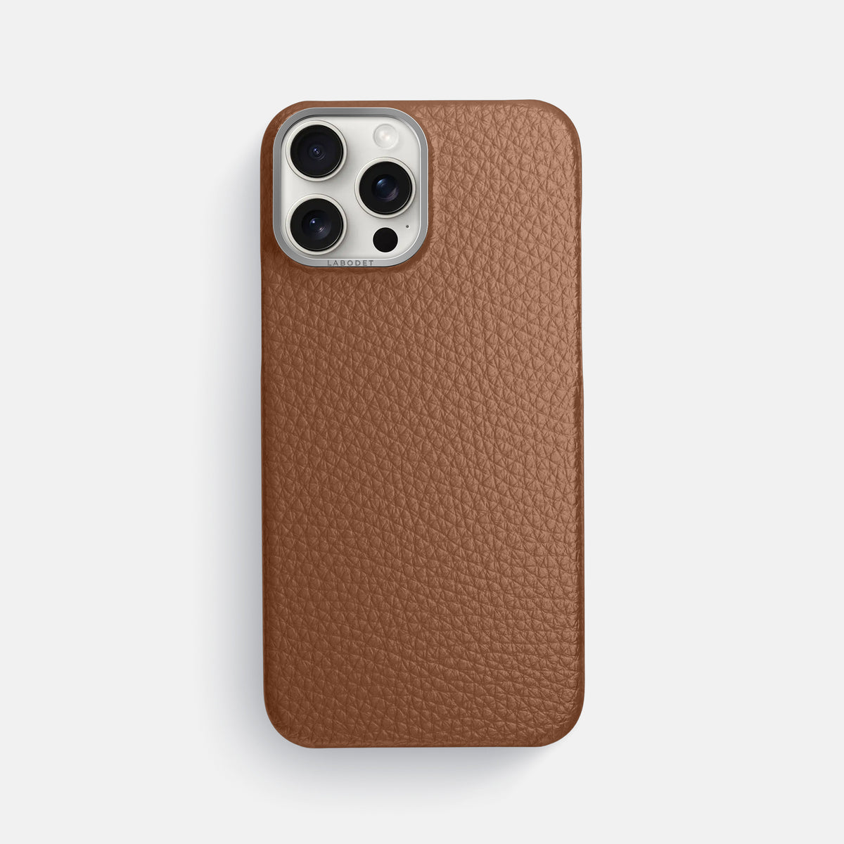 Caramel iPhone 16 Pro Max Classic Case Calf with Steel Metal -1 | Caramel-Steel