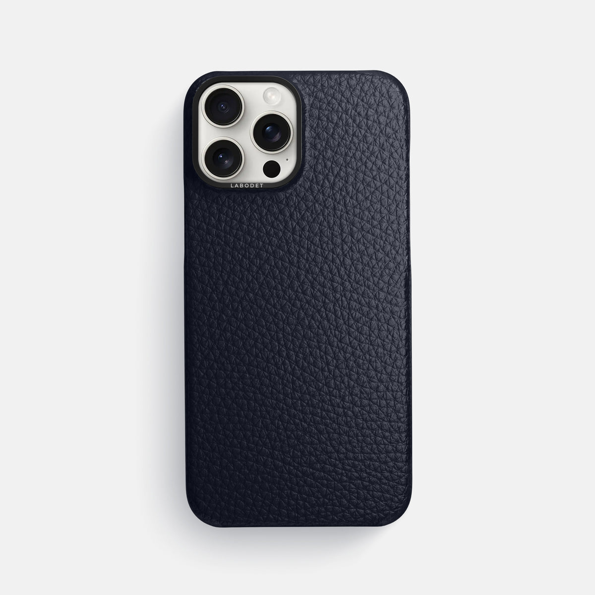 Marine iPhone 16 Pro Max Classic Case Calf with Black Metal -1 | Marine-Black