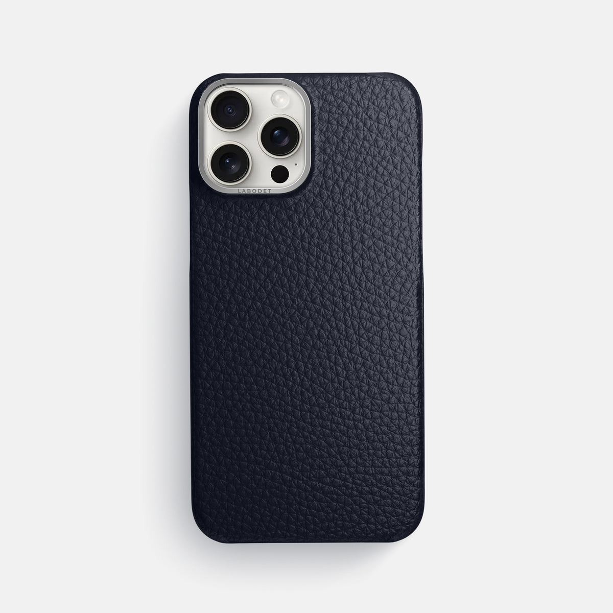 Marine iPhone 16 Pro Max Classic Case Calf with Steel Metal -1 | Marine-Steel