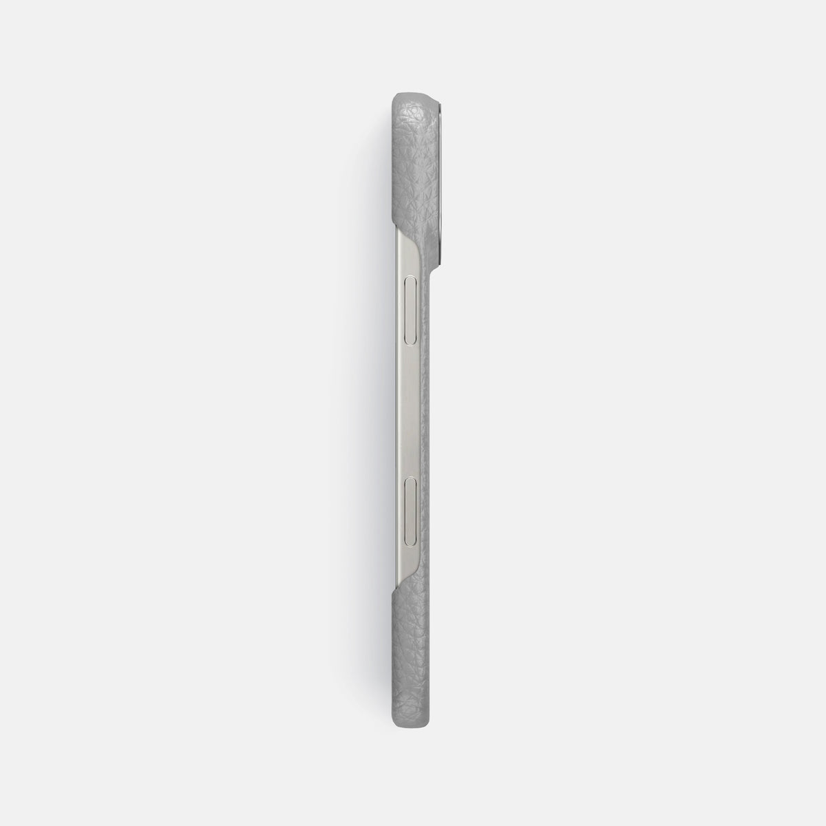 Nuage iPhone 16 Pro Max Classic Case Calf with Steel Metal -3 | Nuage-Steel