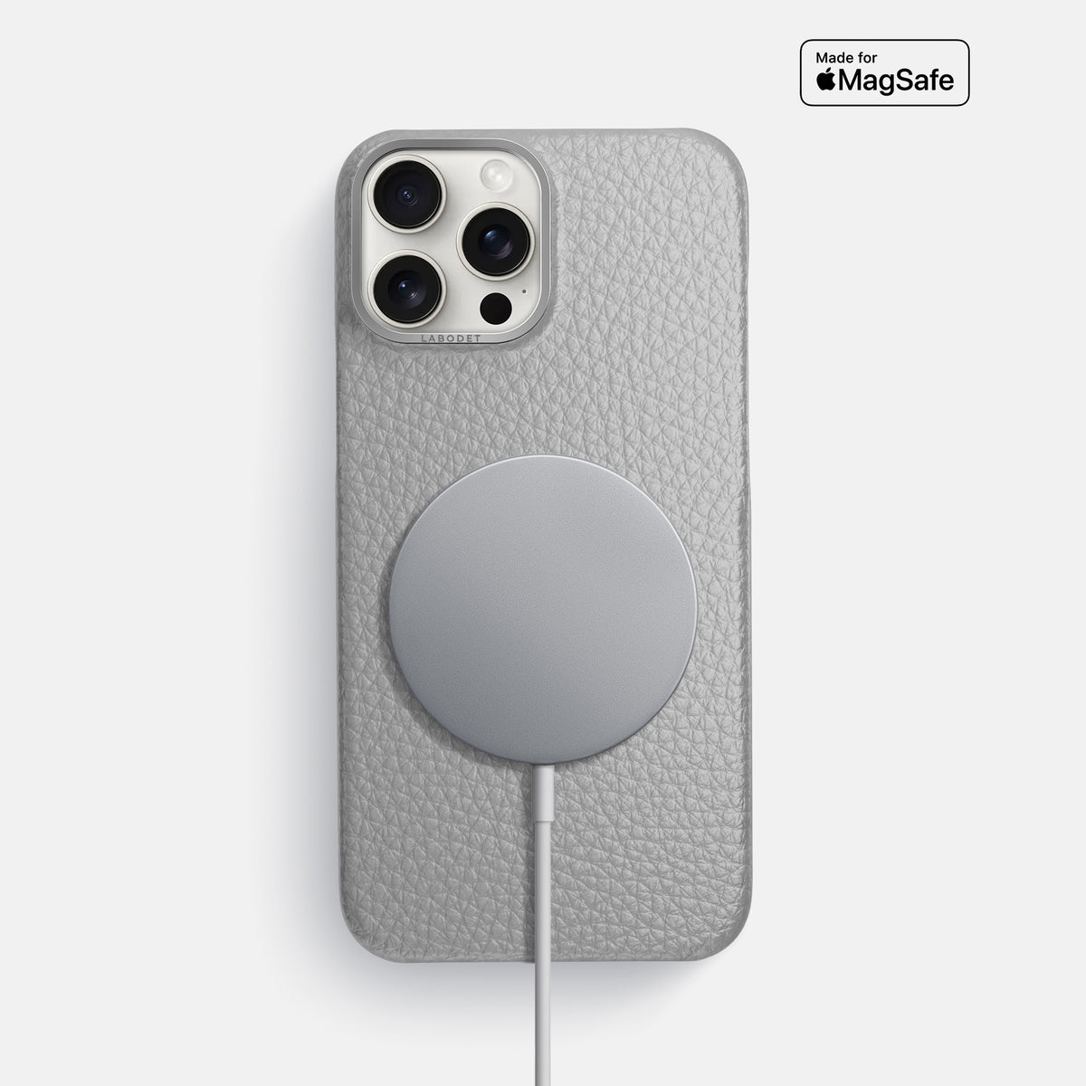 Nuage iPhone 16 Pro Max Classic Case Calf with Steel Metal -5 | Nuage-Steel