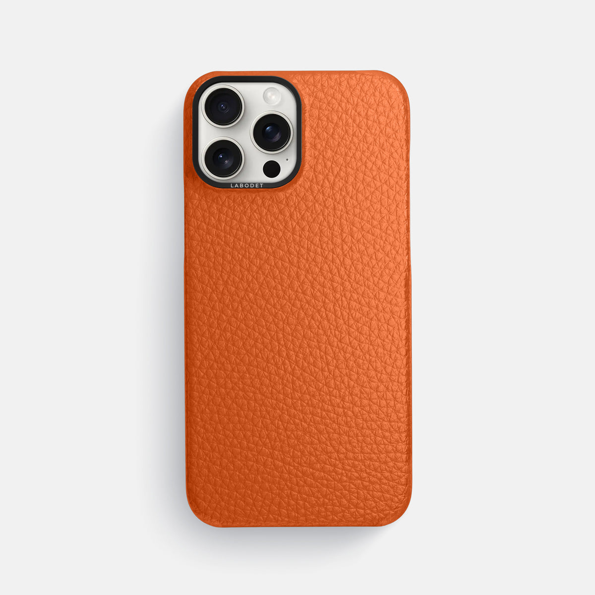 Orange iPhone 16 Pro Max Classic Case Calf with Black Metal -1 | Orange-Black