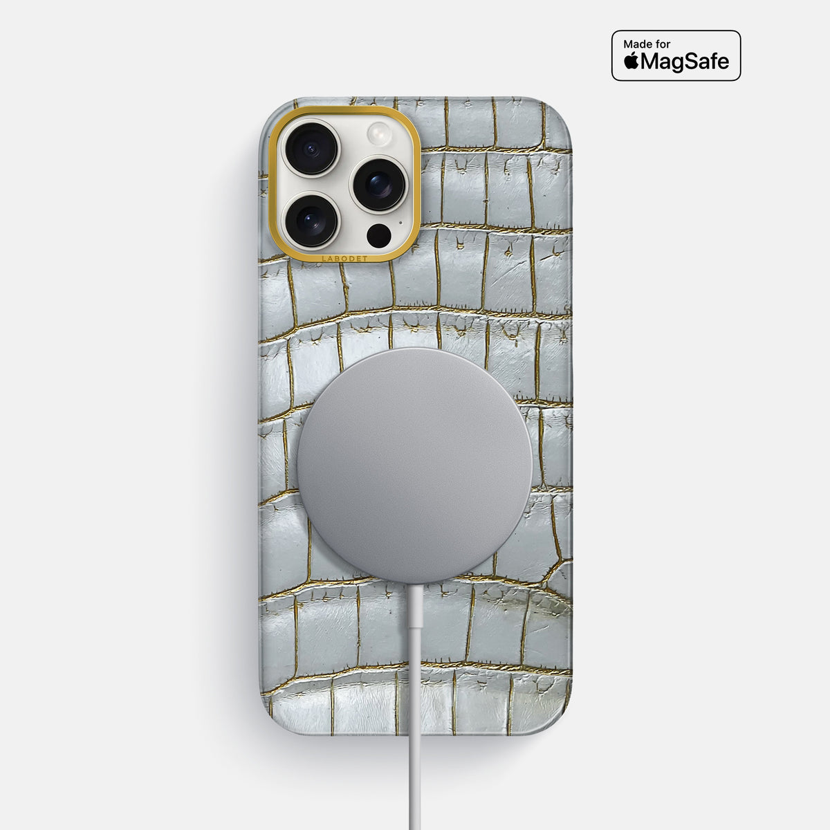 Arctic iPhone 16 Pro Max Classic Case Himalayan Crocodile with Gold Metal -4 | Arctic-Gold