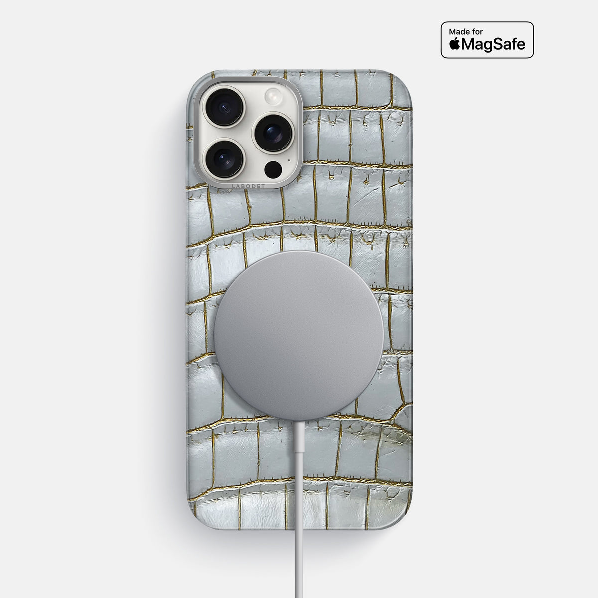 Arctic iPhone 16 Pro Max Classic Case Himalayan Crocodile with Steel Metal -4 | Arctic-Steel