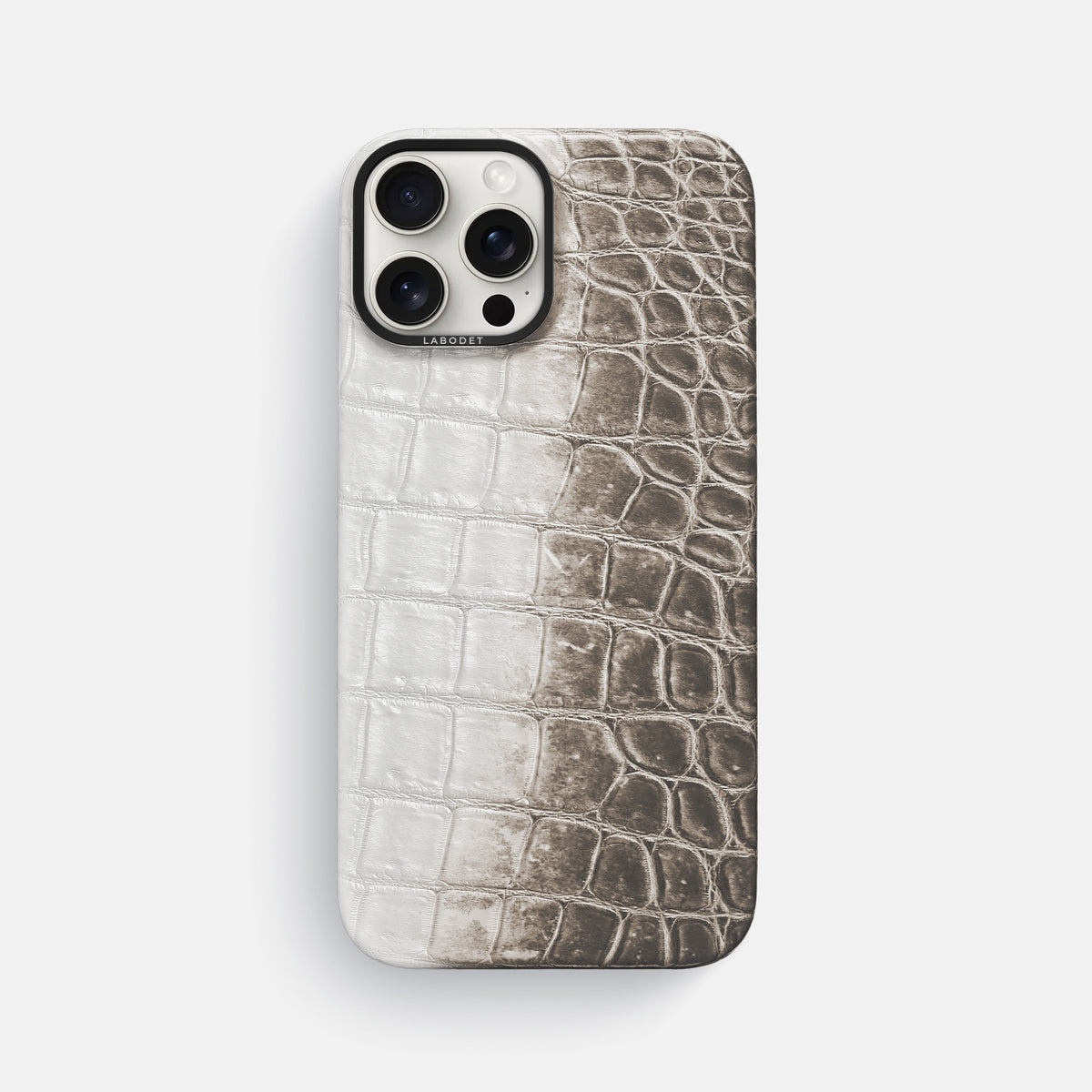 Dark iPhone 16 Pro Max Classic Case Himalayan Crocodile with Black Metal -1 | Dark-Black