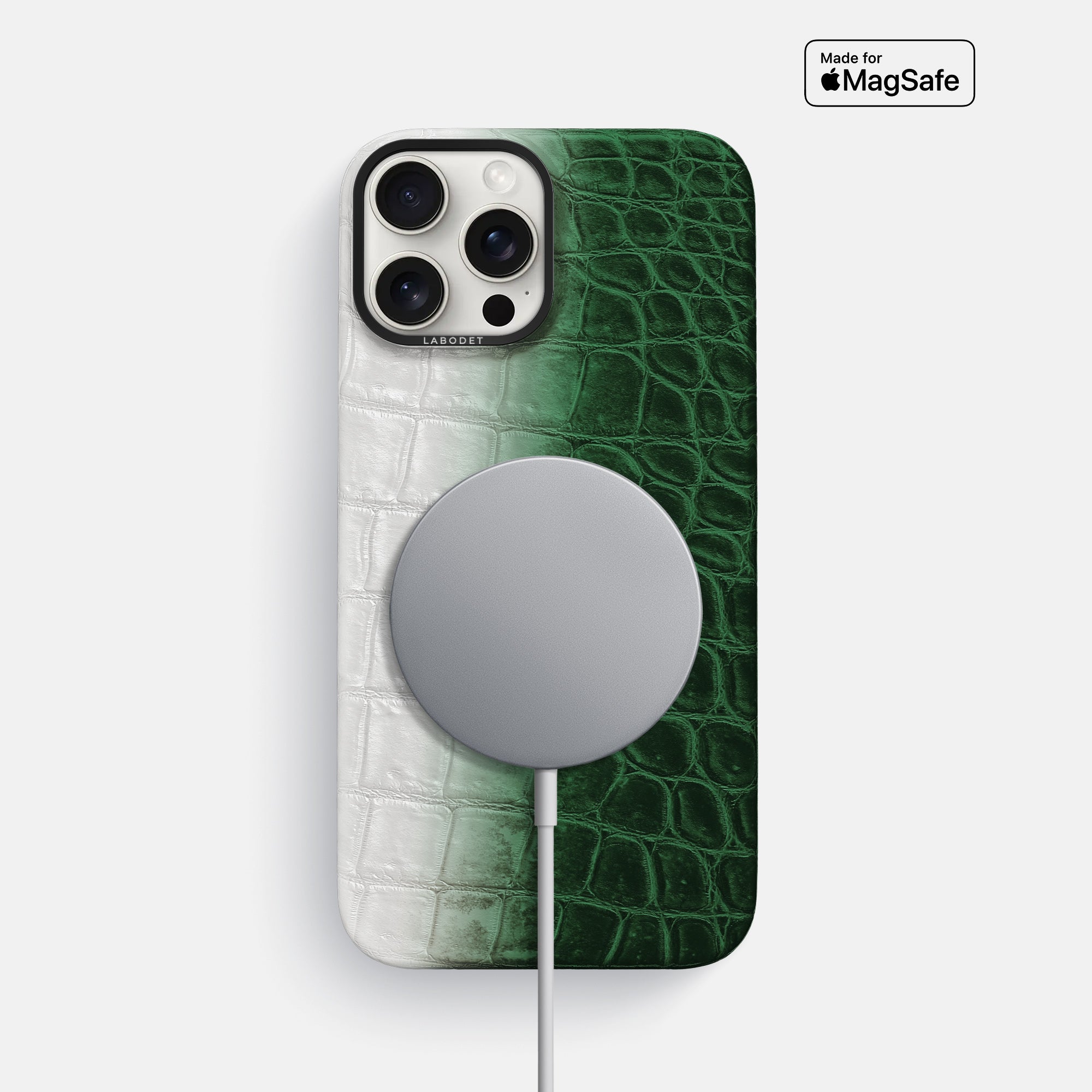 LABODÉT クロコダイル風グリーンケース Classic Case For iPhone 16 Pro Max In Himalayan Crocodile – Labodet