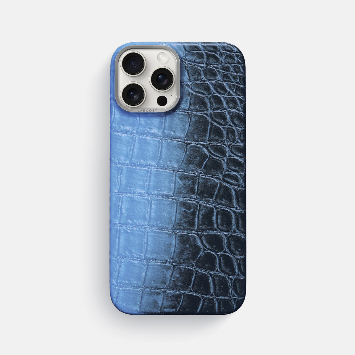 Lavender iPhone 16 Pro Max Classic Case Himalayan Crocodile with Steel Metal -1 | Lavender-Steel