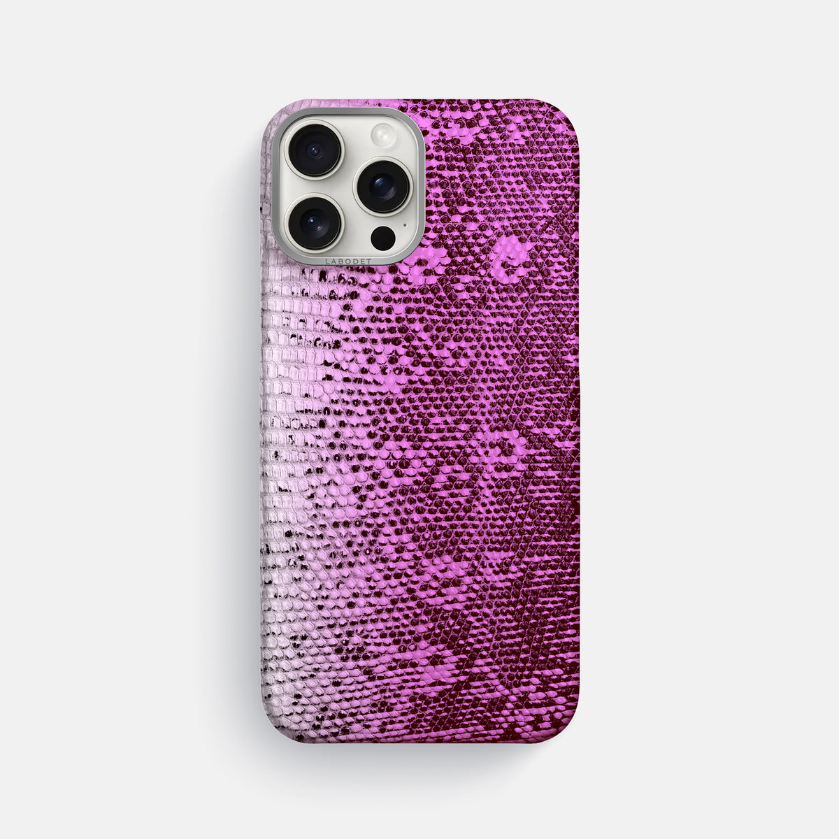 Fuchsia iPhone 16 Pro Max Himalayan Lizard Classic Case with Steel Metal -1 | Fuchsia-Steel