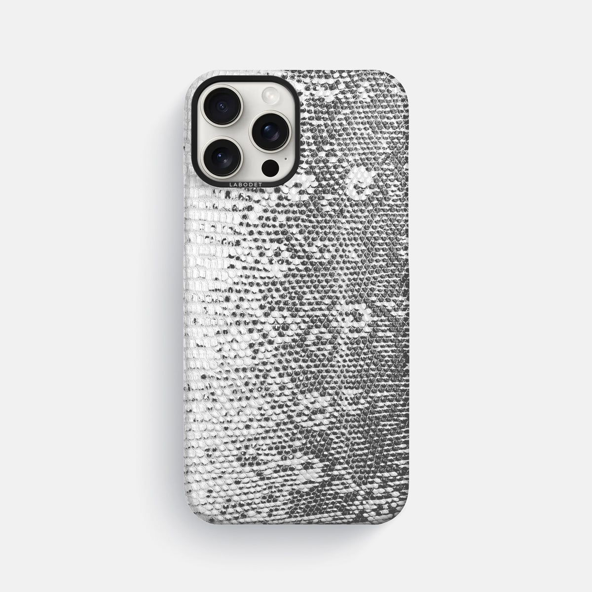 Light iPhone 16 Pro Max Himalayan Lizard Classic Case with Black Metal -1 | Light-Black