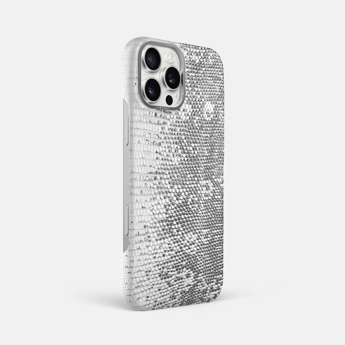 Light iPhone 16 Pro Max Himalayan Lizard Classic Case with Steel Metal -2 | Light-Steel