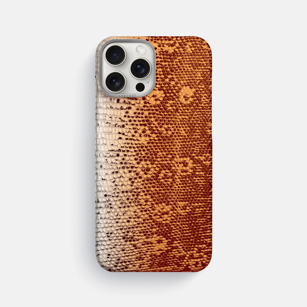 Orange iPhone 16 Pro Max Himalayan Lizard Classic Case with Steel Metal -1 | Orange-Steel