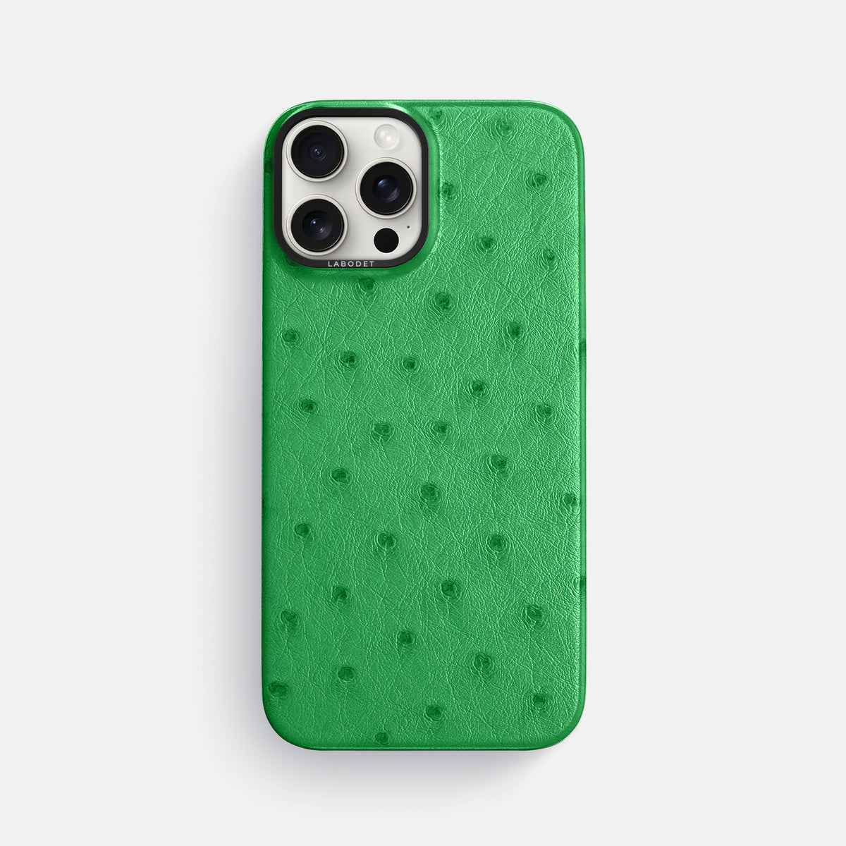 Kentucky Green iPhone 16 Pro Max Classic Case Ostrich with Black Metal -1 | Kentucky-Green-Black