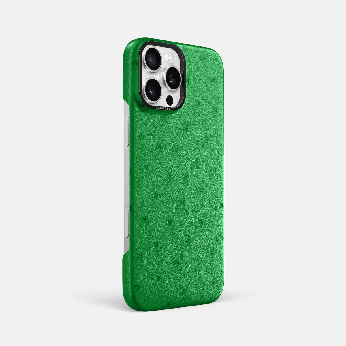Kentucky Green iPhone 16 Pro Max Classic Case Ostrich with Black Metal -2 | Kentucky-Green-Black
