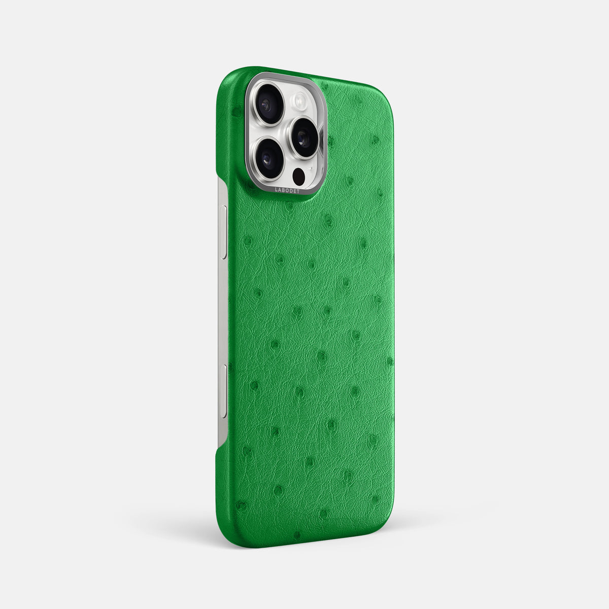 Kentucky Green iPhone 16 Pro Max Classic Case Ostrich with Steel Metal -2 | Kentucky-Green-Steel