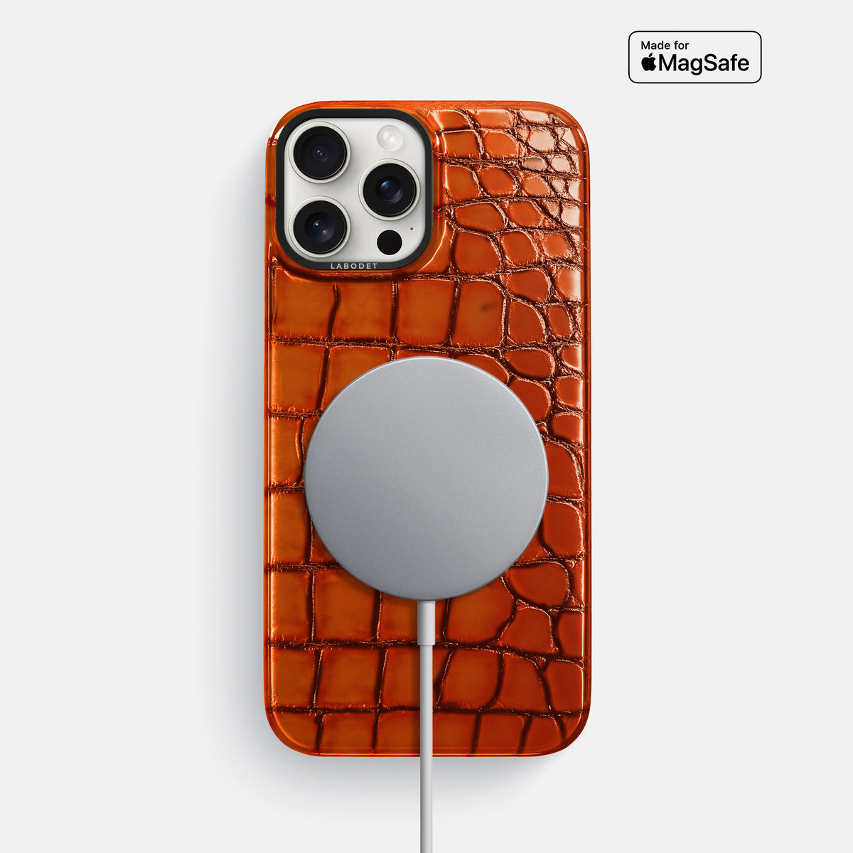 Clay-Court iPhone 16 Pro Max Classic Case Patina Alligator with Black Metal -5 | Clay-Court-Black