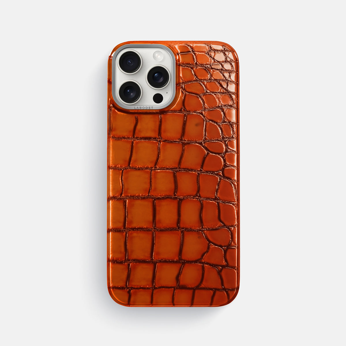 Clay-Court iPhone 16 Pro Max Classic Case Patina Alligator with Steel Metal -1 | Clay-Court-Steel