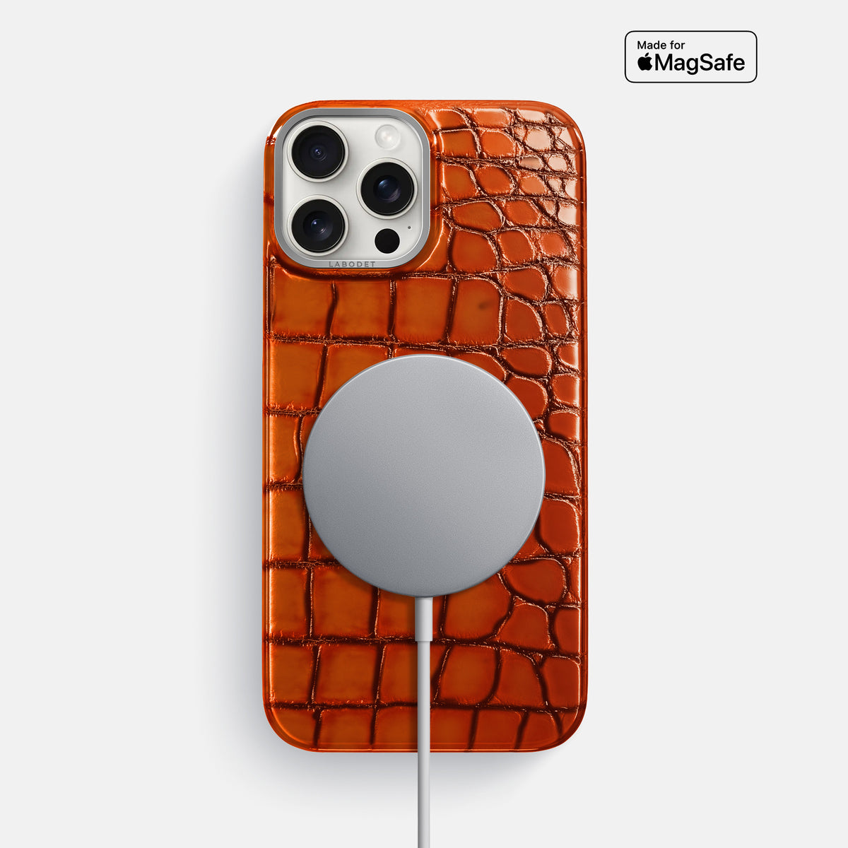 Clay-Court iPhone 16 Pro Max Classic Case Patina Alligator with Steel Metal -5 | Clay-Court-Steel