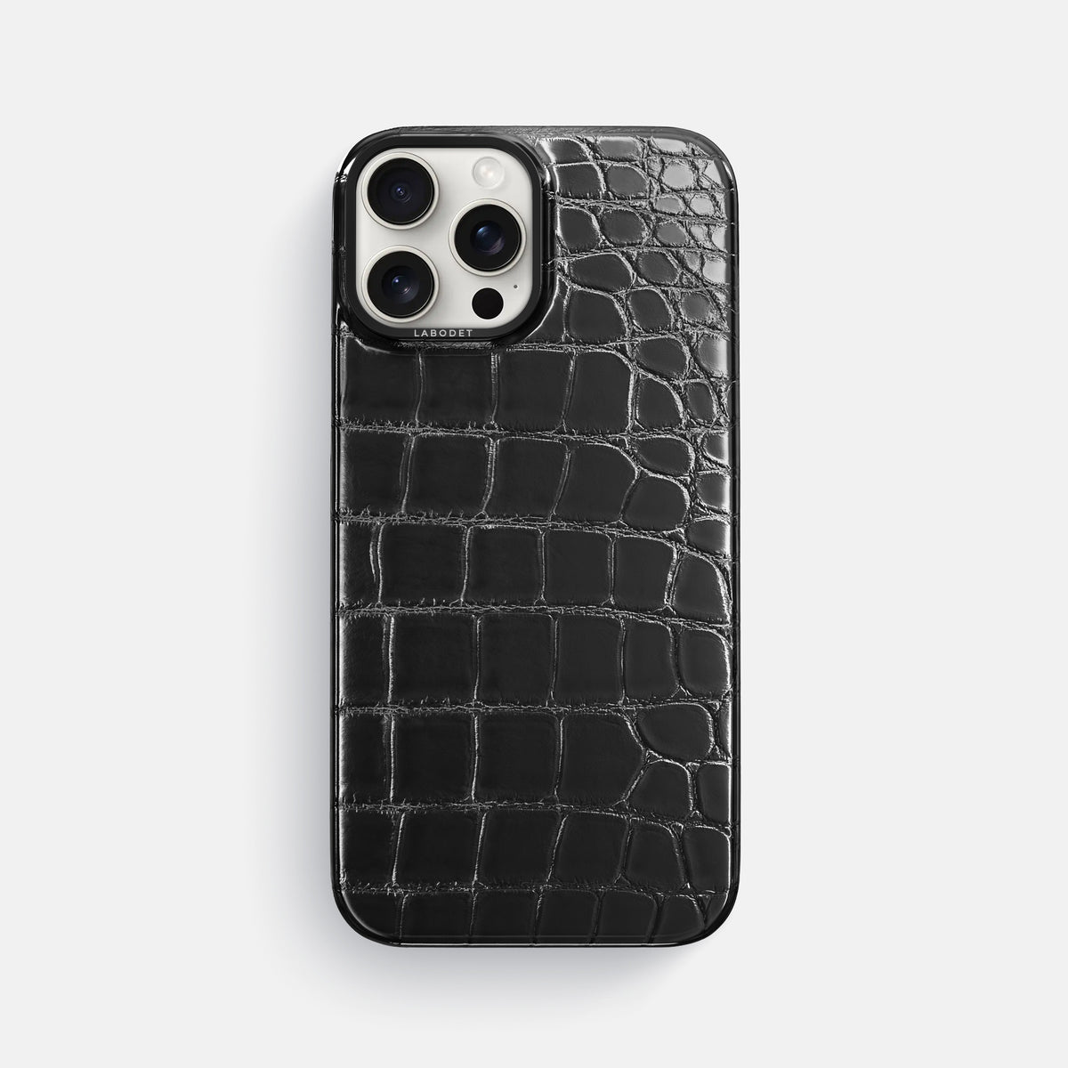 Havana-Black iPhone 16 Pro Max Classic Case Patina Alligator with Black Metal -1 | Havana-Black-Black