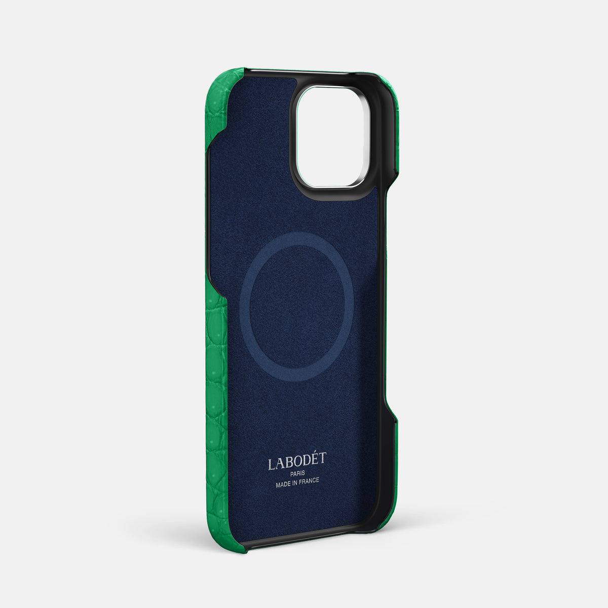 Cactus-Green iPhone 16 Pro Max Classic Case Porosus Crocodile with Steel Metal -4 | Cactus-Green-Steel