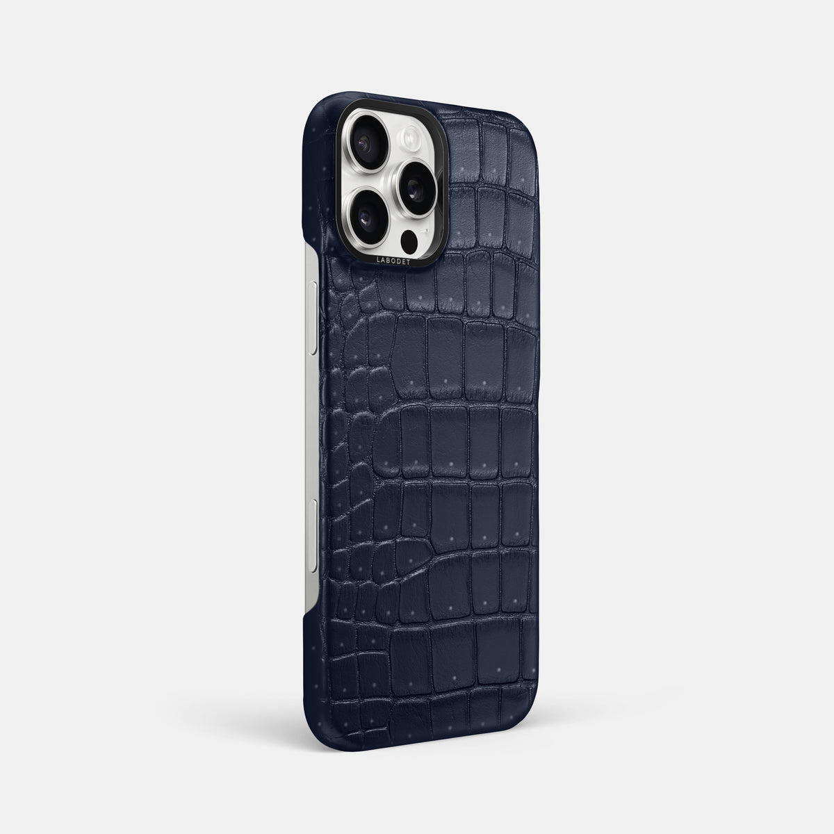 Deep Blue Sea iPhone 16 Pro Max Classic Case Porosus Crocodile with Black Metal -2 | Deep-Blue-Sea-Black