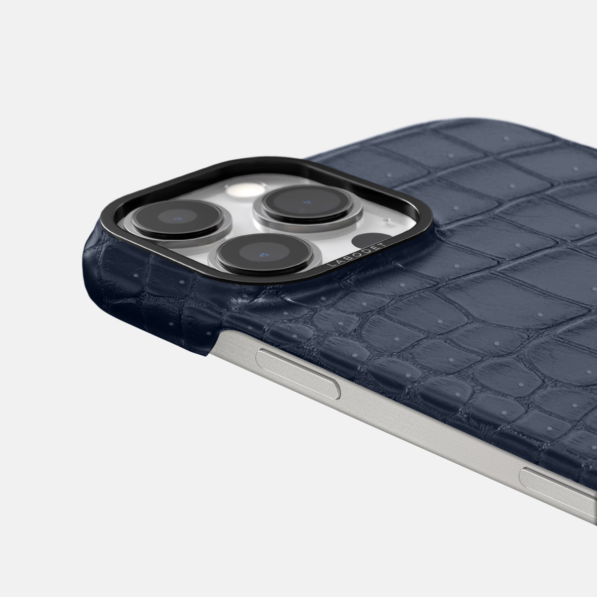 Deep Blue Sea iPhone 16 Pro Max Classic Case Porosus Crocodile with Black Metal -6 | Deep-Blue-Sea-Black