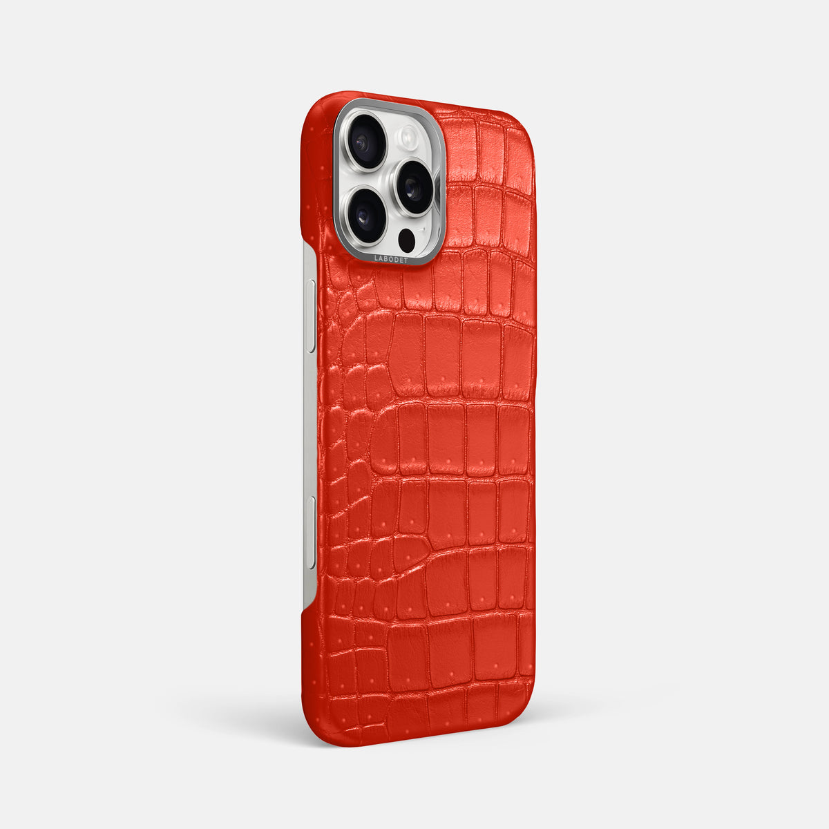 Rust iPhone 16 Pro Max Classic Case Porosus Crocodile with Steel Metal -2 | Rust-Steel