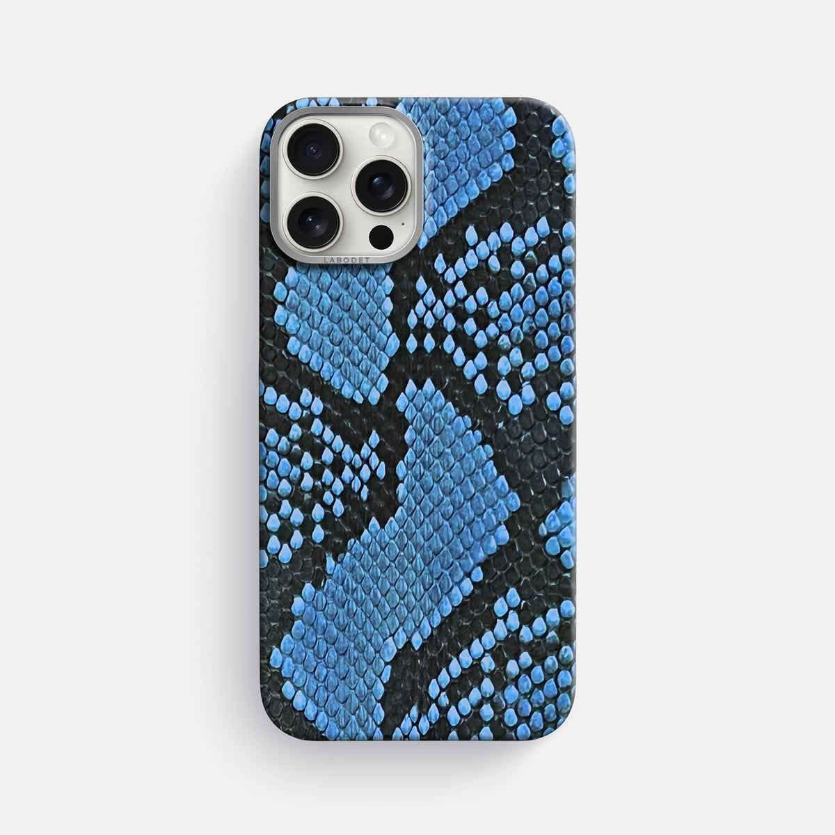 Blue-Jeans iPhone 16 Pro Max Classic Case In Python with Steel Metal -1 | Blue-Jeans-Steel