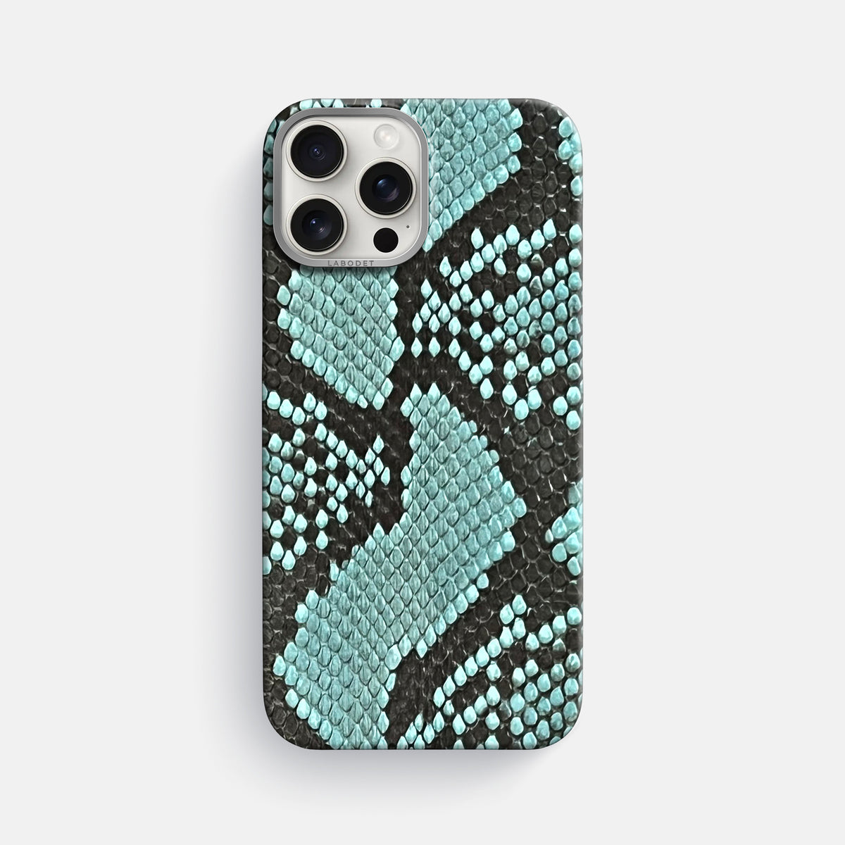Blue Lagoon iPhone 16 Pro Max Classic Case In Python with Steel Metal -1 | Blue-Lagoon-Steel