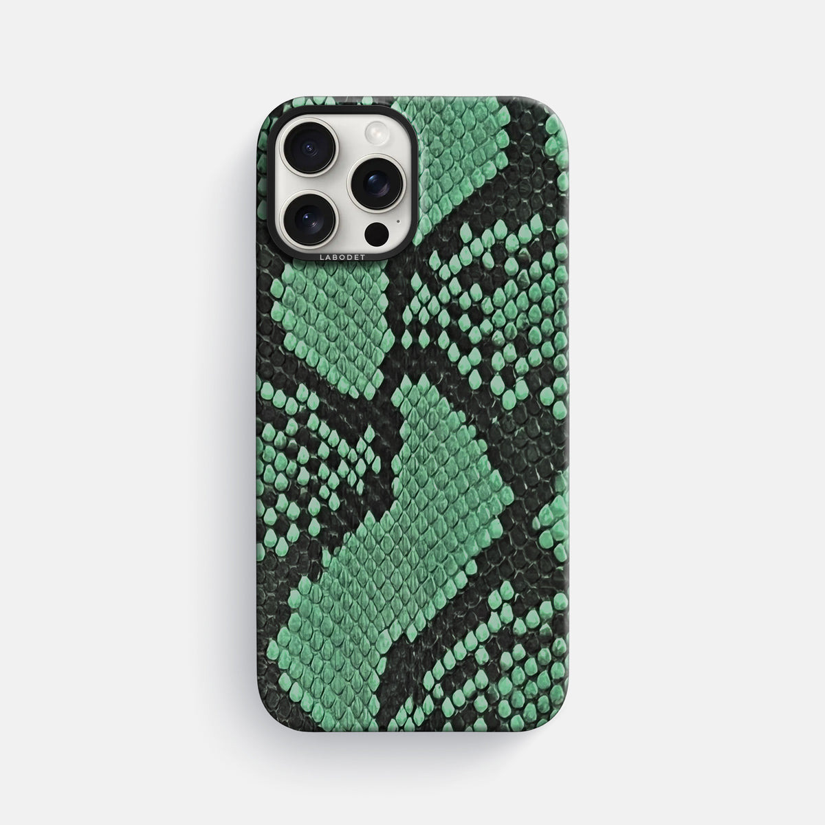 Forest-Green iPhone 16 Pro Max Classic Case In Python with Black Metal -1 | Forest-Green-Black