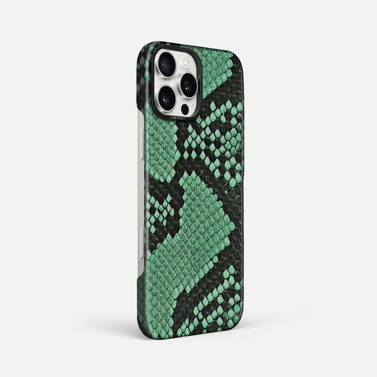 Forest-Green iPhone 16 Pro Max Classic Case In Python with Black Metal -2 | Forest-Green-Black