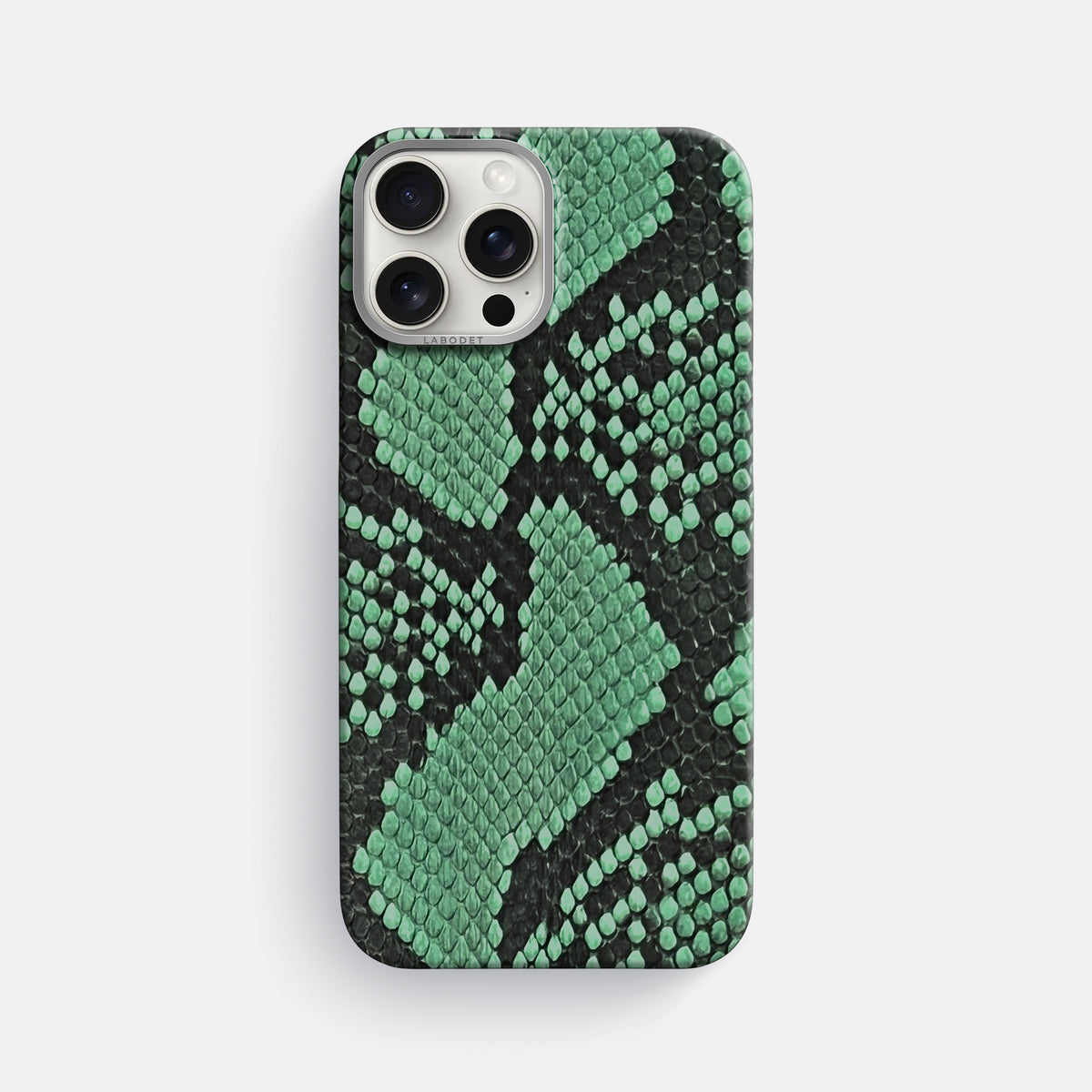 Forest-Green iPhone 16 Pro Max Classic Case In Python with Steel Metal -1 | Forest-Green-Steel