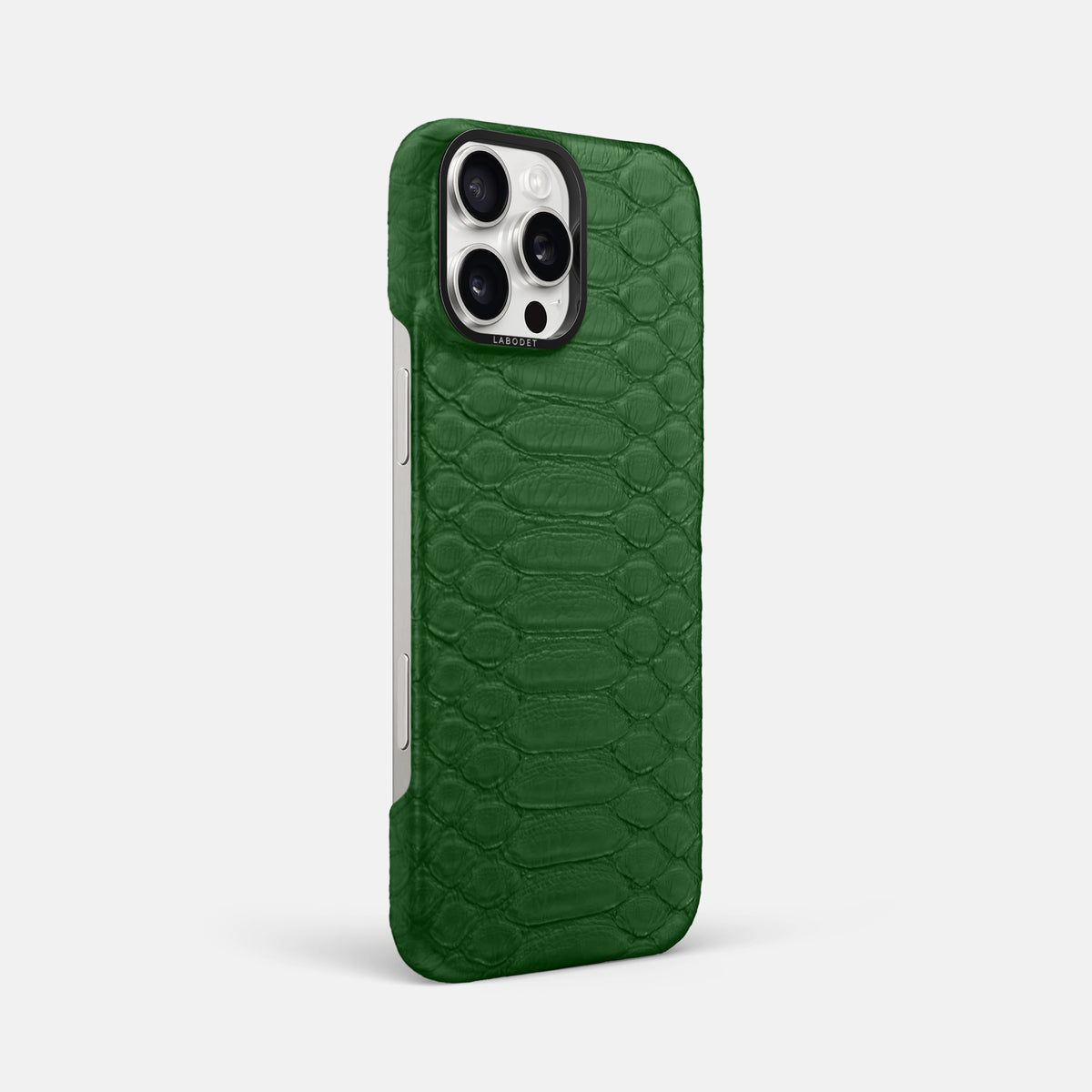 Green iPhone 16 Pro Max Classic Case Python with Black Metal -2 | Green-Black