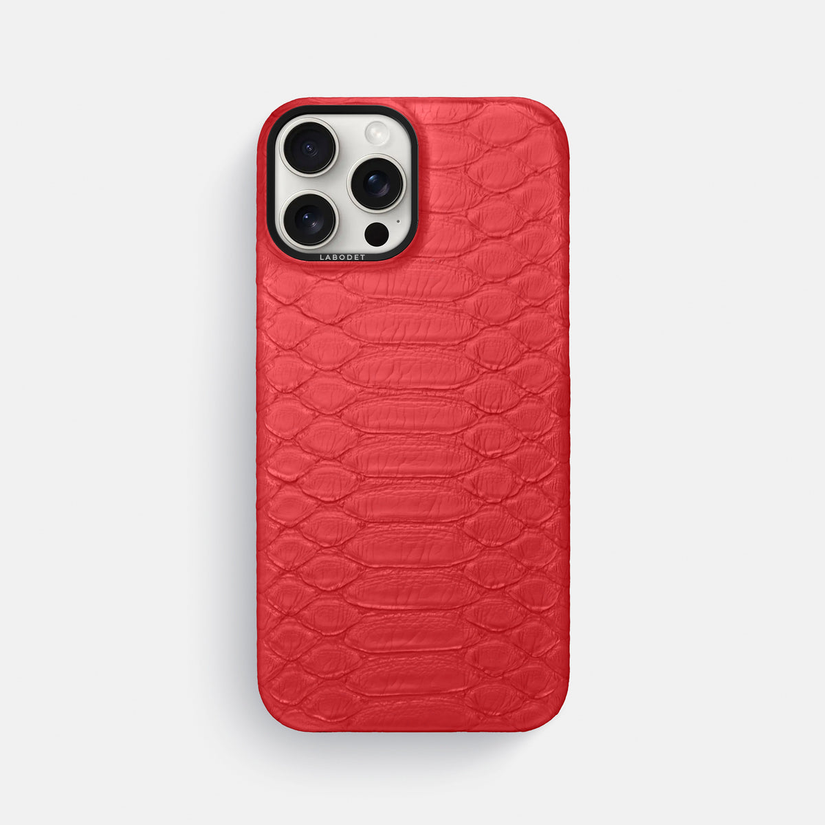 Red iPhone 16 Pro Max Classic Case Python with Black Metal -1 | Red-Black