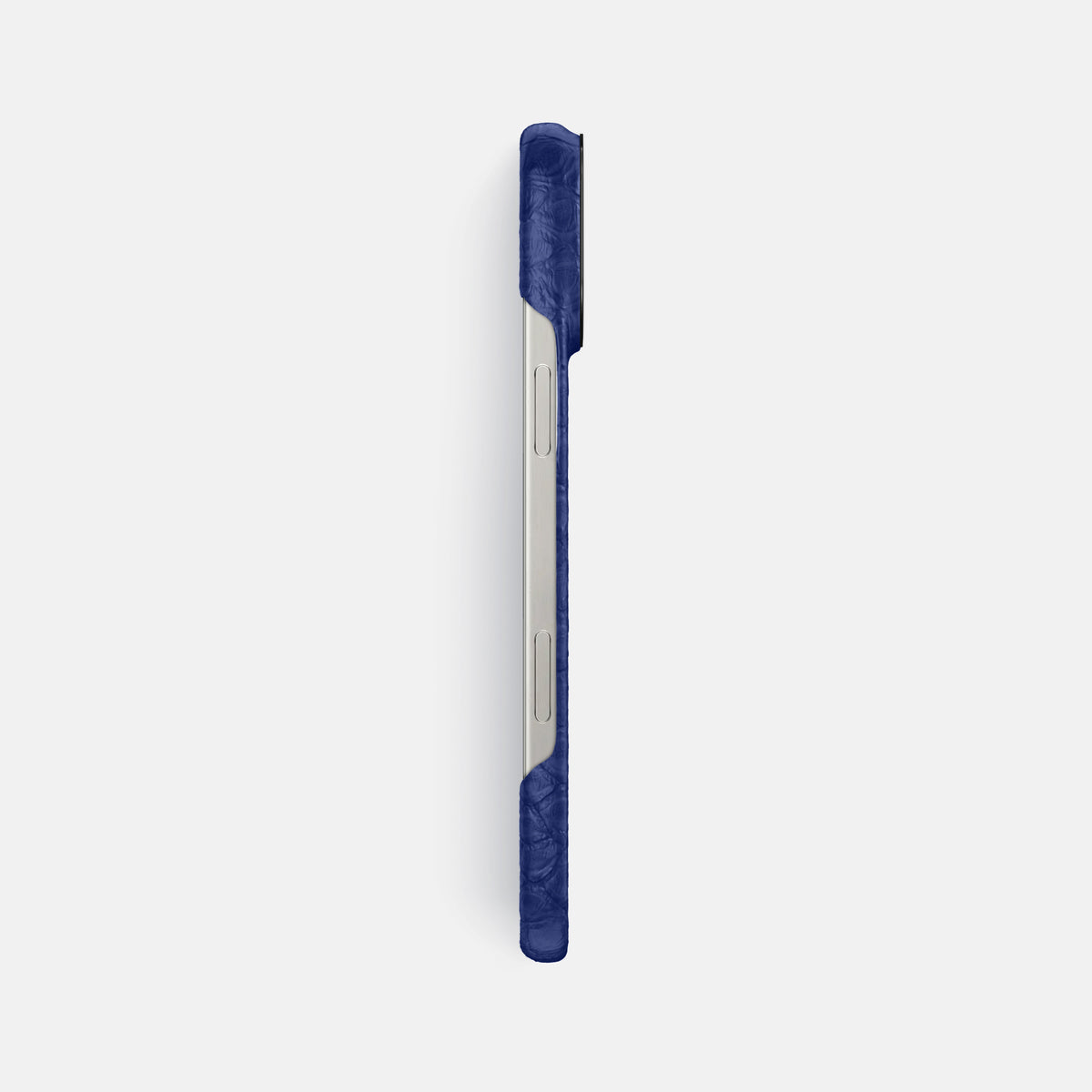 Royal Blue iPhone 16 Pro Max Classic Case Python with Black Metal -3 | Royal-Blue-Black