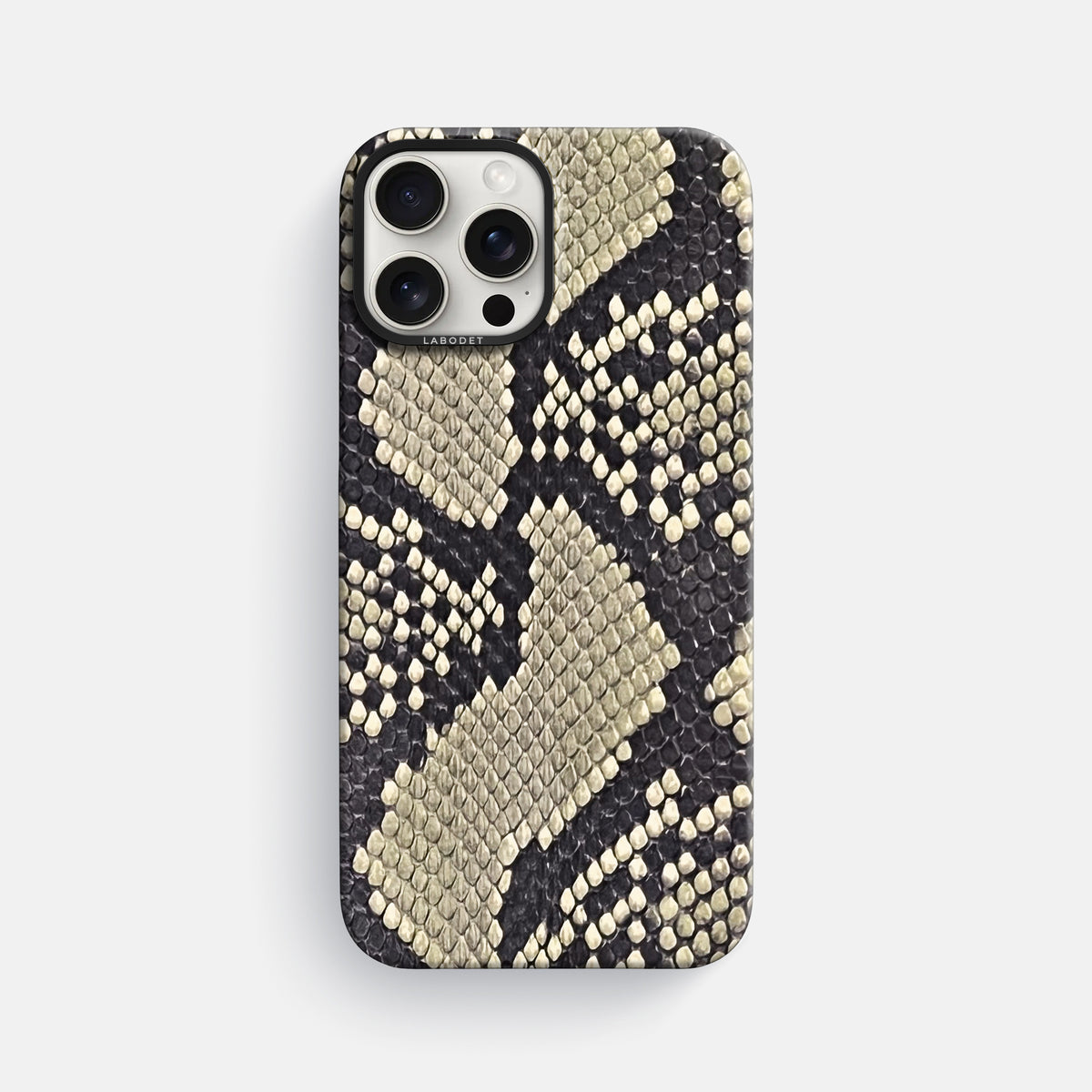 Savannah iPhone 16 Pro Max Classic Case In Python with Black Metal -1 | Savannah-Black
