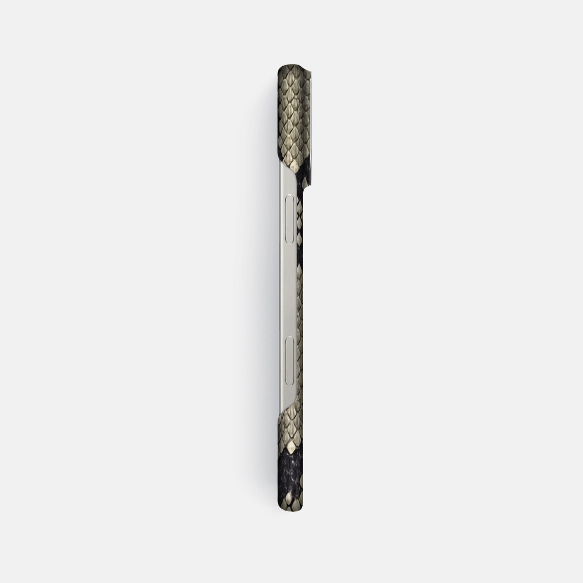 Savannah iPhone 16 Pro Max Classic Case In Python with Steel Metal -3 | Savannah-Steel