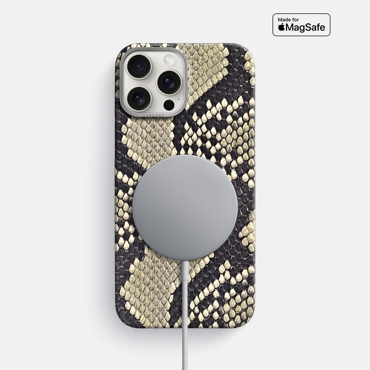 Savannah iPhone 16 Pro Max Classic Case In Python with Steel Metal -5 | Savannah-Steel