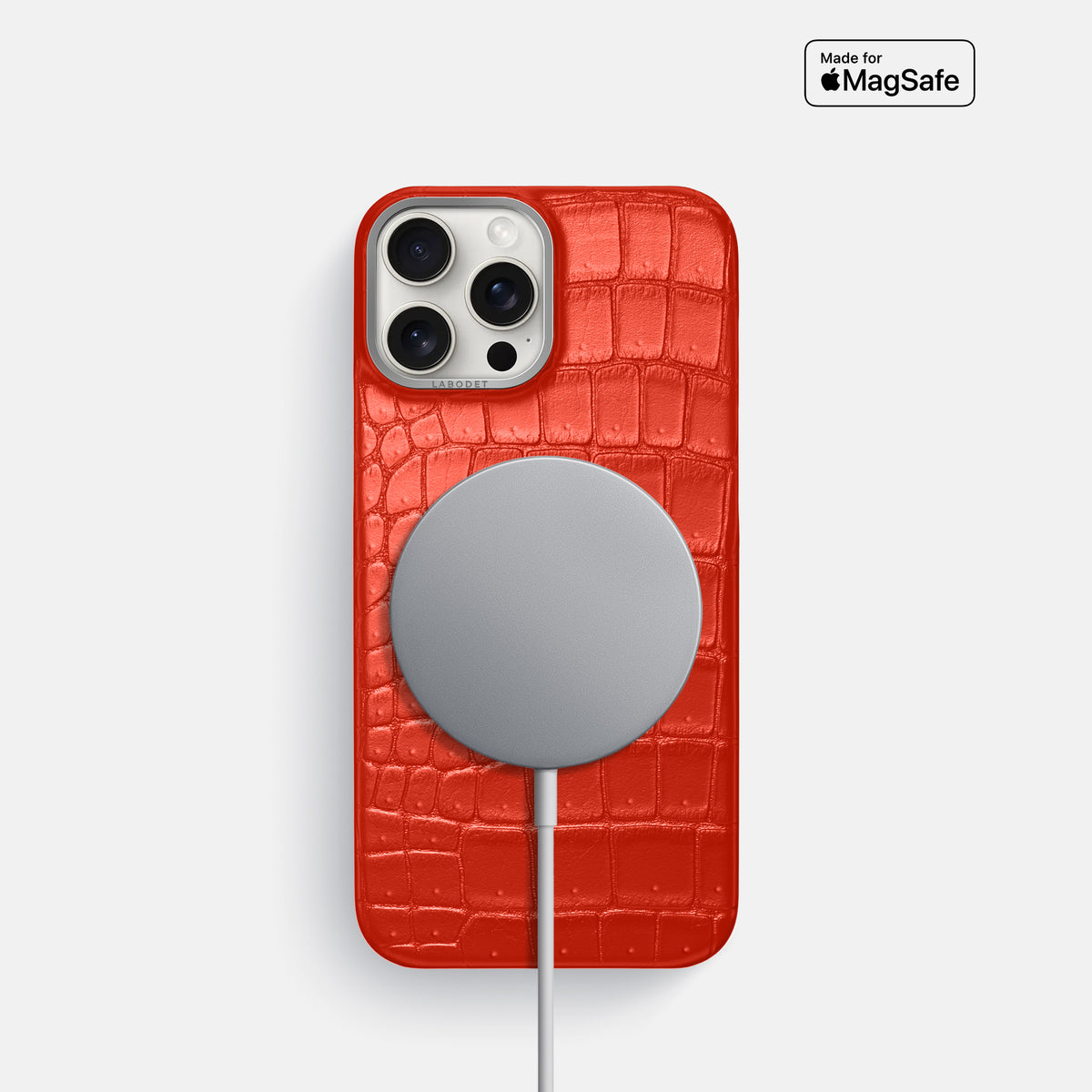 Rust iPhone 16 Pro Classic Case Porosus Crocodile with Steel Metal -5 | Rust-Steel