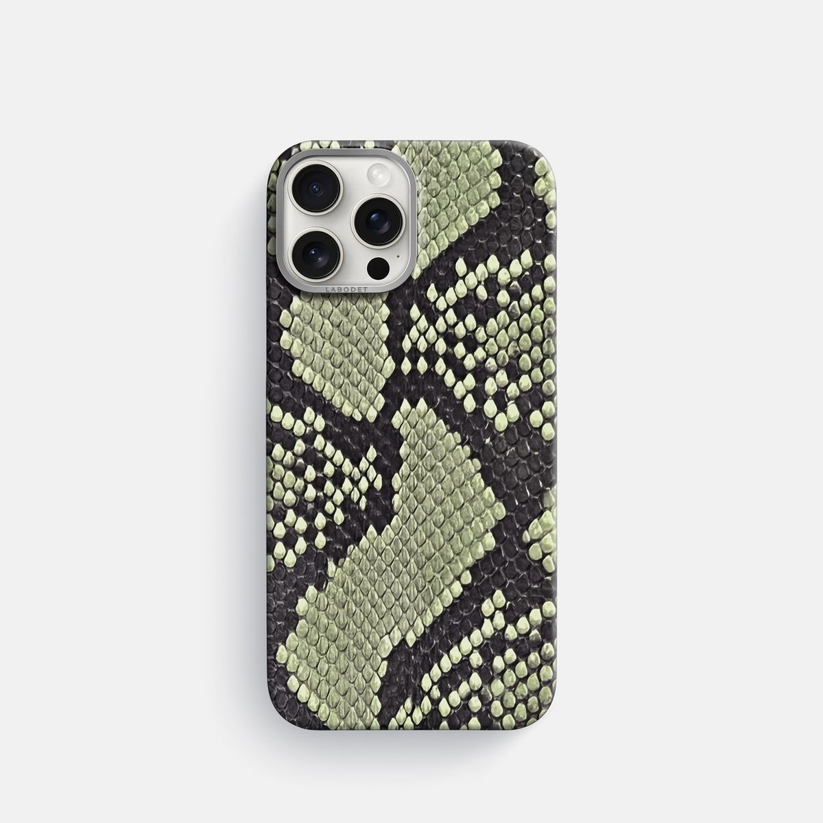 Army Green iPhone 16 Pro Classic Case In Python with Steel Metal -1 | Army-Green-Steel