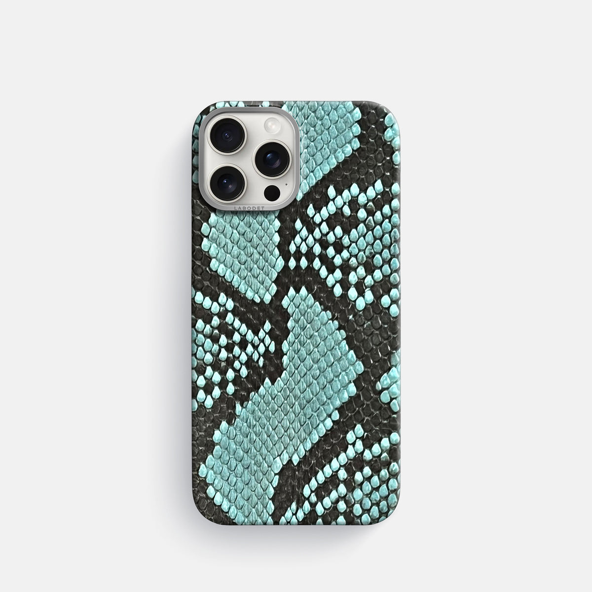 Blue Lagoon iPhone 16 Pro Classic Case In Python with Steel Metal -1 | Blue-Lagoon-Steel