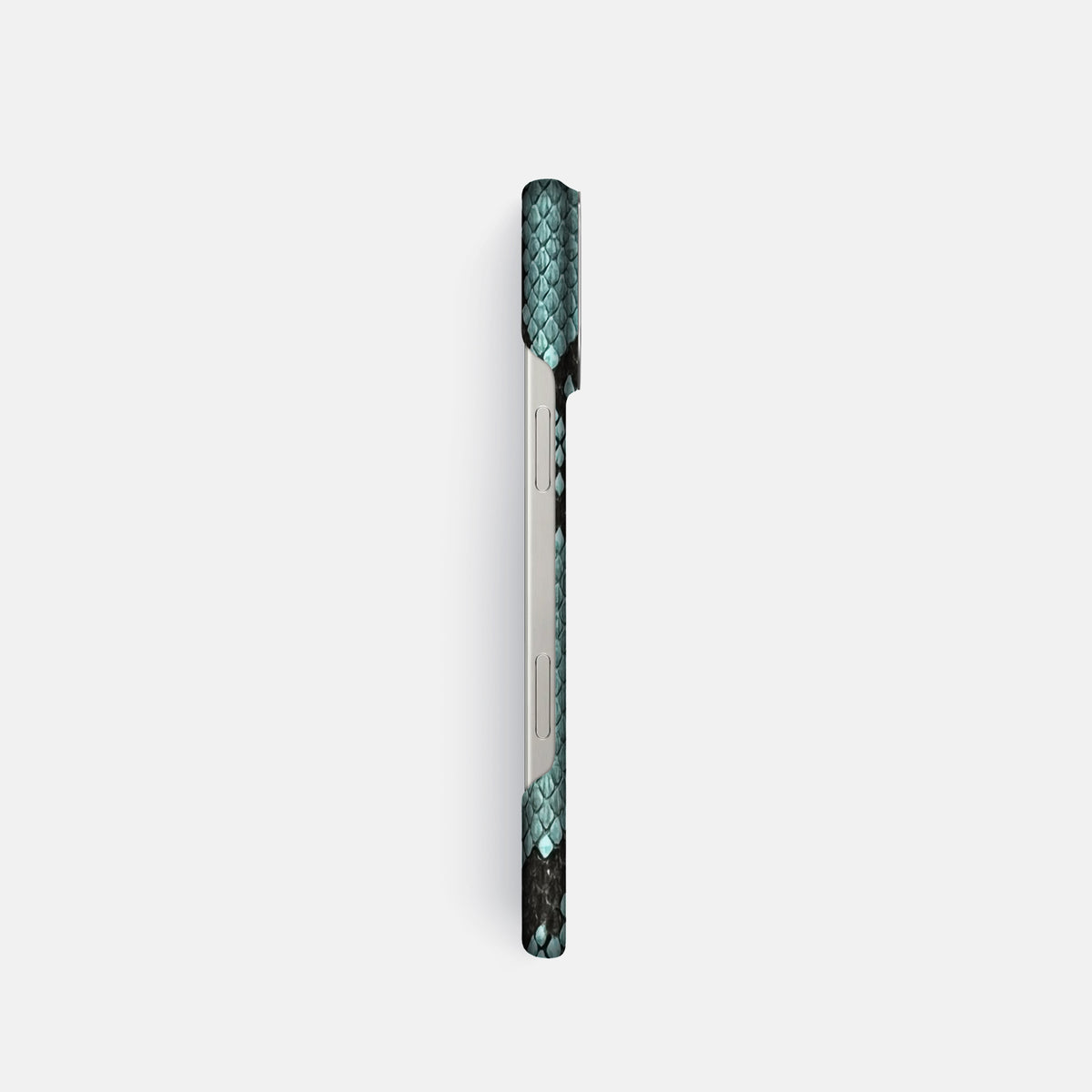 Blue Lagoon iPhone 16 Pro Classic Case In Python with Steel Metal -3 | Blue-Lagoon-Steel
