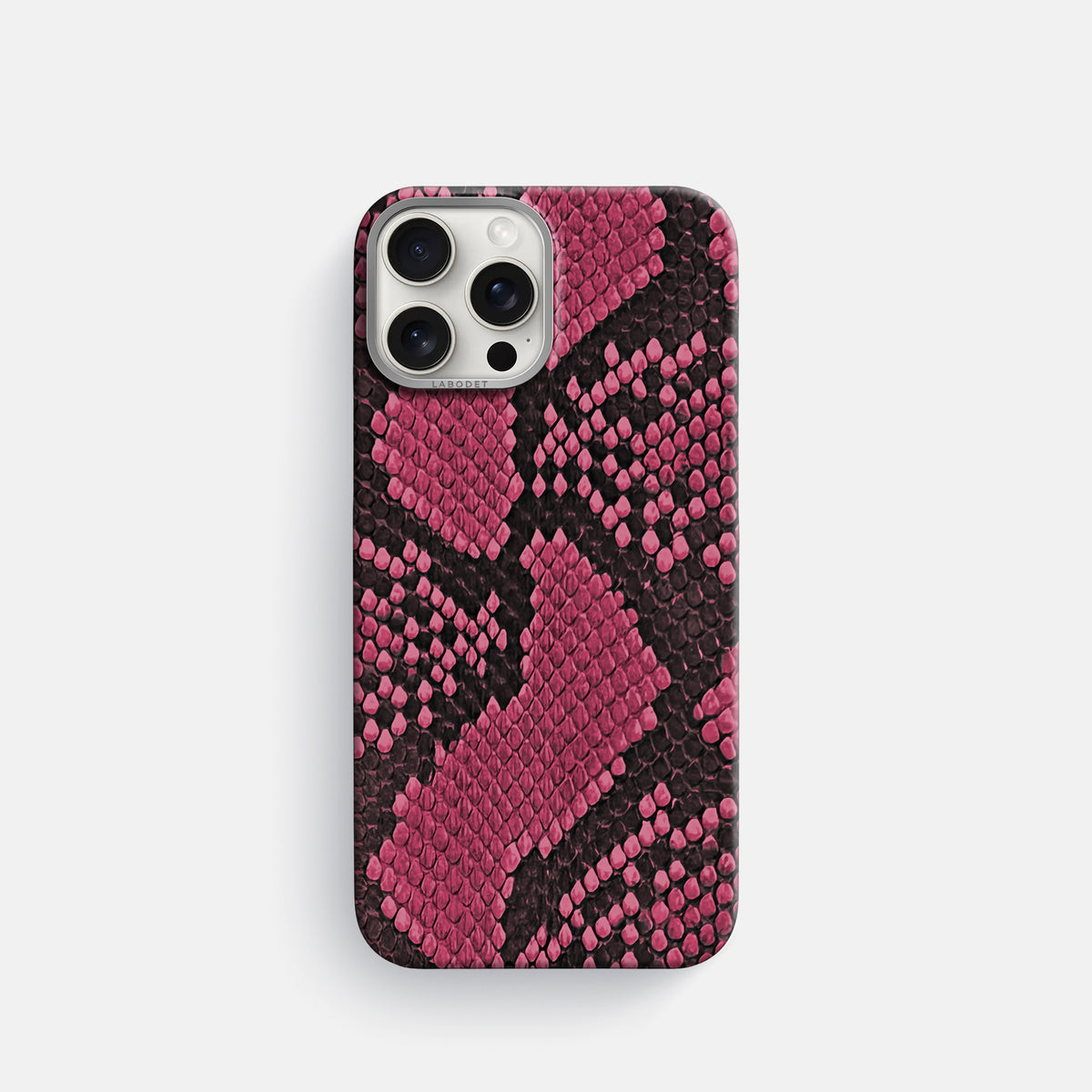 Burgundy iPhone 16 Pro Classic Case In Python with Steel Metal -1 | Burgundy-Steel