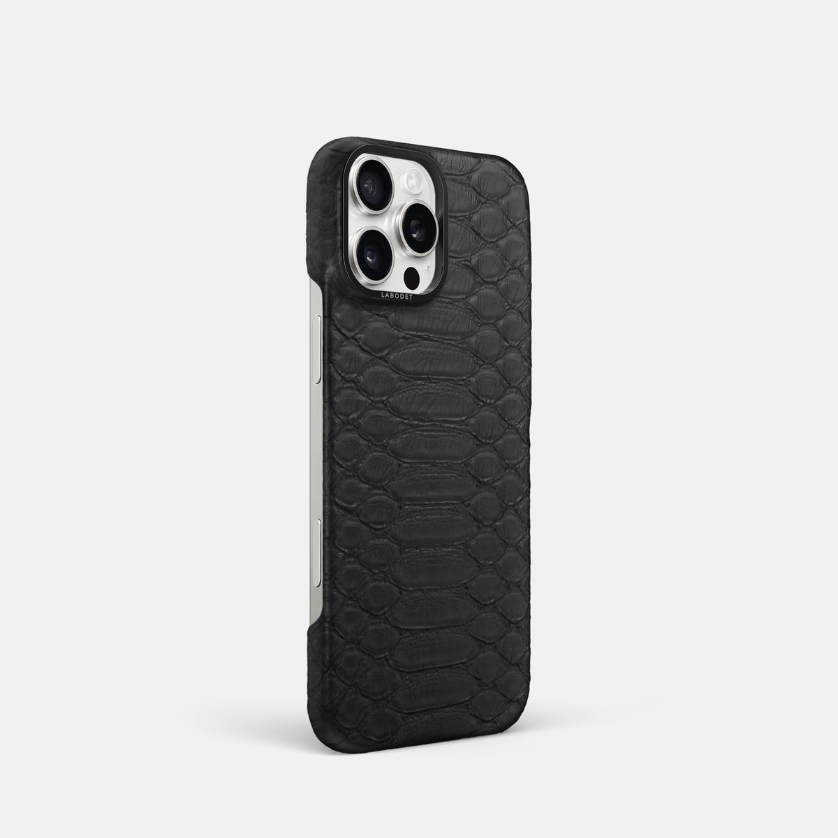 Black iPhone 16 Pro Classic Case Python with Black Metal -2 | Black-Black