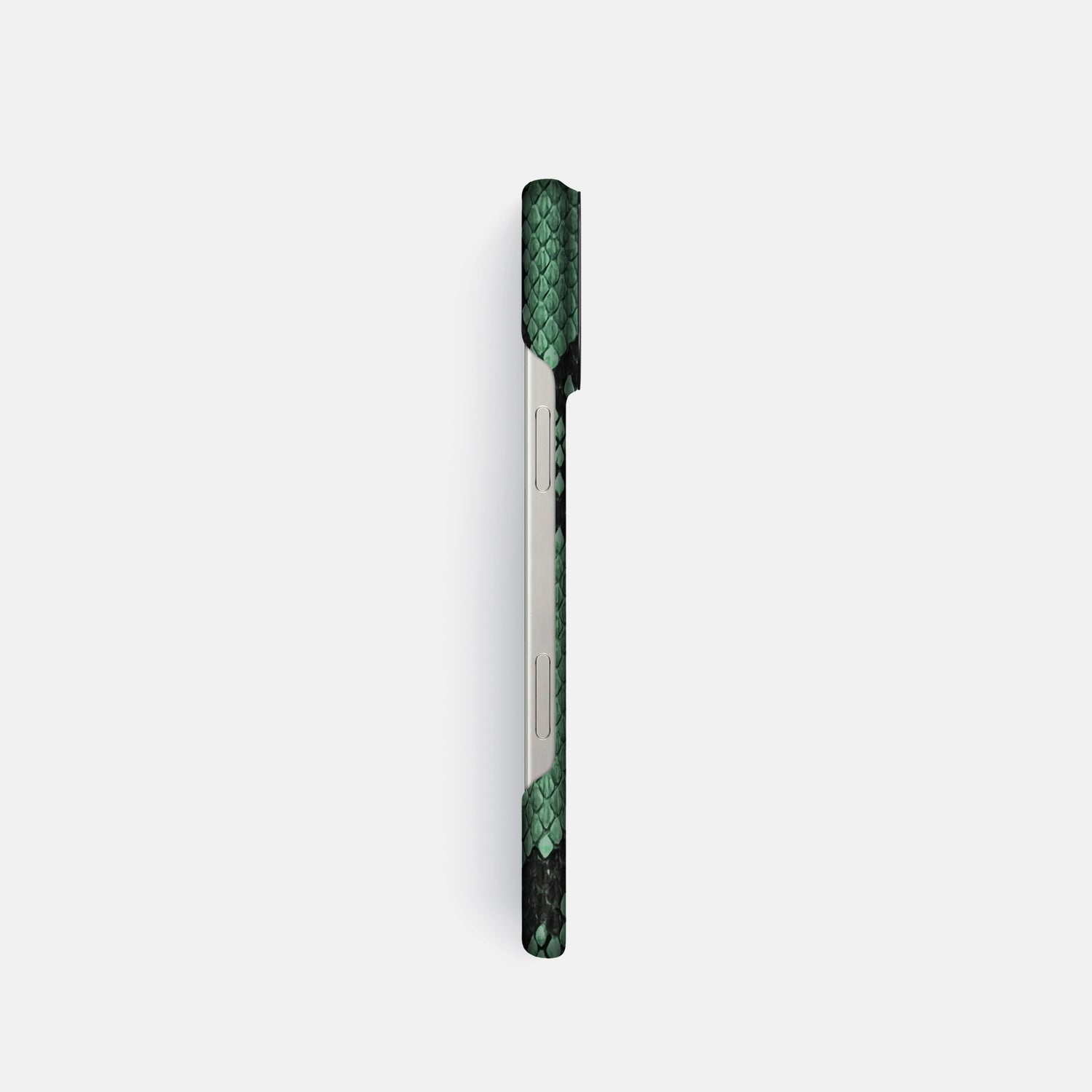 Forest-Green iPhone 16 Pro Classic Case In Python with Black Metal -3 | Forest-Green-Black